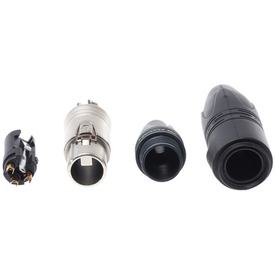 Neutrik Cable Mount XLR Connector, Female, 50 V, 3 Way, Gold Alloy over Nickel Plating