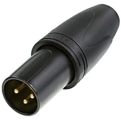 Neutrik Cable Mount XLR Connector, Male, 50 V, 3 Way, Gold Alloy over Nickel Plating