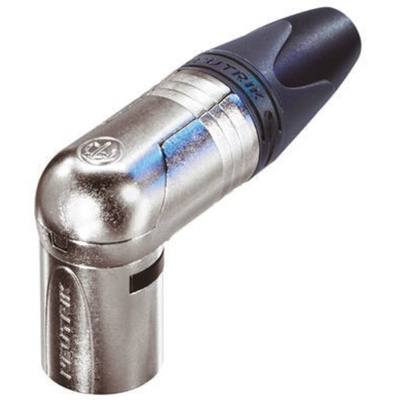 Neutrik Cable Mount XLR Connector, Right Angle, Male, 50 V, 4 Way, Silver Plating