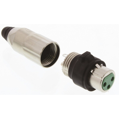 Switchcraft Panel Mount XLR Connector, Female, 500 V ac, 3 Way, Gold Plating