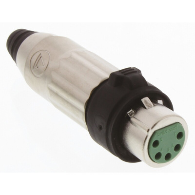 Switchcraft Cable Mount XLR Connector, Female, 500 V ac, 5 Way, Gold Plating