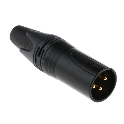 Neutrik Cable Mount XLR Connector, Male, <50 V, 3 Way, Au over Ni Plating