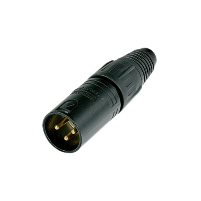 Neutrik Cable Mount XLR Connector, Male, 50 V, 3 Way, Gold Plating