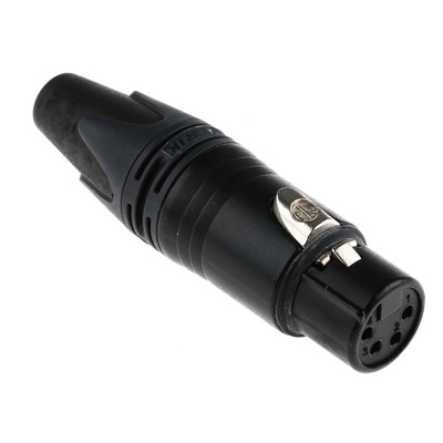 Neutrik Cable Mount XLR Connector, Female, 50 V, 4 Way, Gold Plating