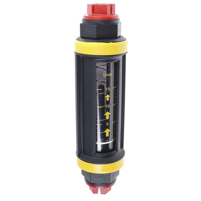 Parker UCC Easiflow Series Variable Area Flow Meter for Liquid, 1 L/min Min, 15 L/min Max