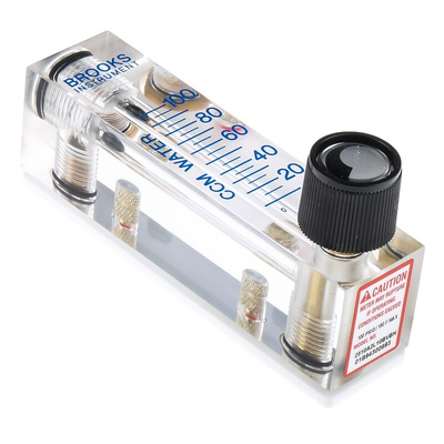 Key Instruments FR2000 Series Variable Area Flow Meter for Liquid, 10 ccm Min, 100 cm³/min Max