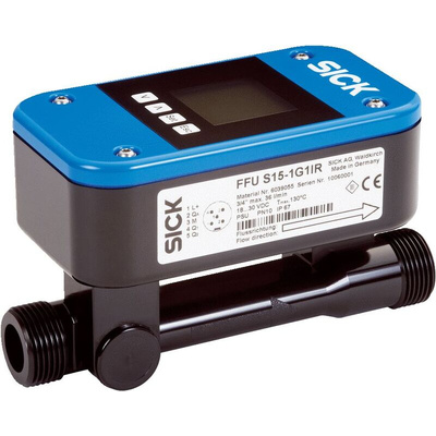 Sick FFU Series Flow Sensor for Liquid, 0.3 l/min Min, 21 L/min Max