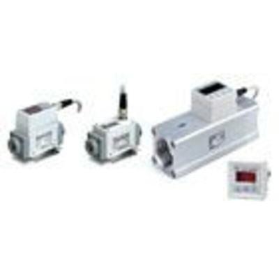 Air flow switch with display 150-3000 l/min 1" port PNP + 4-20mA analogue outputs with lead