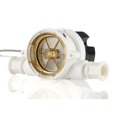 Gems Sensors RFO Series RotorFlow Electronic Flow Sensor for Liquid, 2 L/min Min, 20 L/min Max