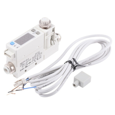 SMC PFM Series Integrated Display Flow Switch for Dry Air, Gas, 0.5 L/min Min, 25 L/min Max