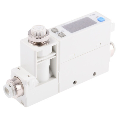 SMC PFM Series Integrated Display Flow Switch for Dry Air, Gas, 0.5 L/min Min, 25 L/min Max