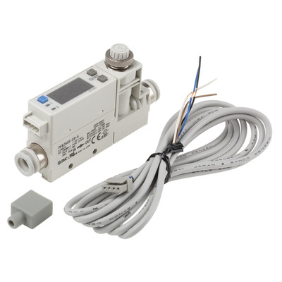 SMC PFM Series Integrated Display Flow Switch for Dry Air, Gas, 1 L/min Min, 50 L/min Max