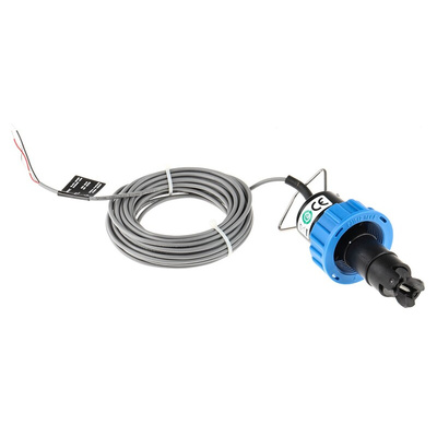 Georg Fischer 2536 Rotor-X Series Paddlewheel Flow Sensor for Liquid, 0.1 m/s Min, 6 m/s Max