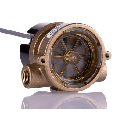 Gems Sensors RFO Series RotorFlow Electronic Flow Sensor for Liquid, 0.1 gal/min Min, 5 gal/min Max