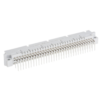 RS PRO 64 Way 2.54mm Pitch, Type C Class C2, 2 Row, Right Angle DIN 41612 Connector, Plug