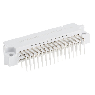 RS PRO 32 Way 2.54mm Pitch, Type C/2 Class C2, 2 Row, Right Angle DIN 41612 Connector, Plug