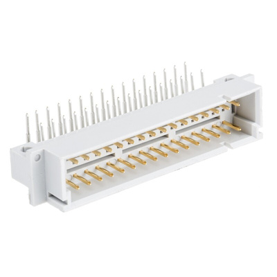 RS PRO 32 Way 2.54mm Pitch, Type C/2 Class C2, 2 Row, Right Angle DIN 41612 Connector, Plug
