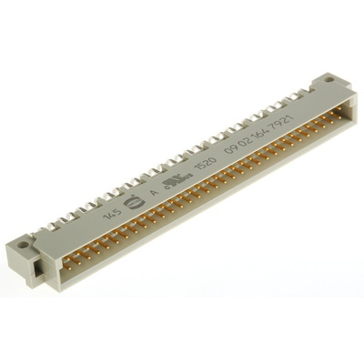HARTING 64 Way 2.54mm Pitch, Type B Class C3, 2 Row, Right Angle DIN 41612 Connector, Plug
