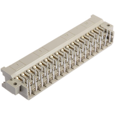 HARTING 48 Way 5.08mm Pitch, Type F Class C2, 3 Row, Right Angle DIN 41612 Connector, Plug