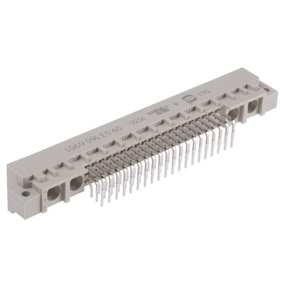 Harting 60 + 4 Way 2.54mm Pitch, Type M Class C2, 3 Row, Right Angle DIN 41612 Connector, Plug