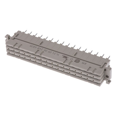 Harting 48 Way 5.08mm Pitch Class C2, 3 Row, Straight DIN 41612 Connector, Socket