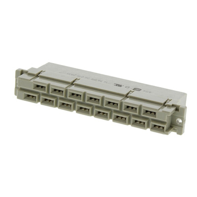 HARTING 15 Way, Type H15 Class C1, 2 Row, Straight DIN 41612 Connector, Socket