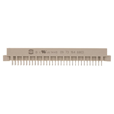 HARTING 64 Way 2.54mm Pitch, Type R Class C2, 2 Row, Straight DIN 41612 Connector, Plug