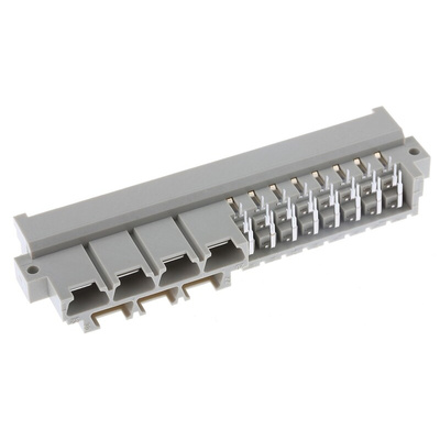 Harting 60 + 4 Way 10.16/5.08mm Pitch, Type MH Class C2, 2/3 Row, Right Angle DIN 41612 Connector, Plug