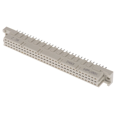 ERNI 64 Way 2.54mm Pitch, Type C Class C2, 2 Row, Straight DIN 41612 Connector, Socket