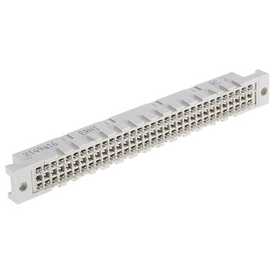 ERNI 64 Way 2.54mm Pitch, Type C Class C2, 2 Row, Straight DIN 41612 Connector, Socket
