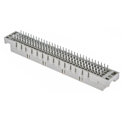 ERNI 128 Way 2.54mm Pitch, Type CD Class C2, 4 Row, Straight DIN 41612 Connector, Socket