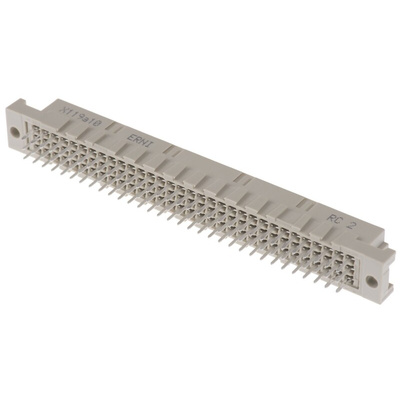 ERNI 96 Way 2.54mm Pitch, Type C Class C2, 3 Row, Straight DIN 41612 Connector, Socket