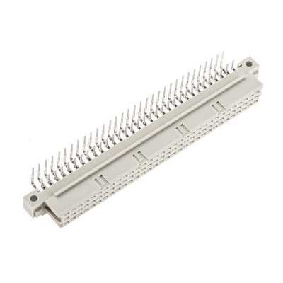 ERNI 64 Way 2.54mm Pitch, Type R Class C2, 3 Row, Right Angle DIN 41612 Connector, Socket