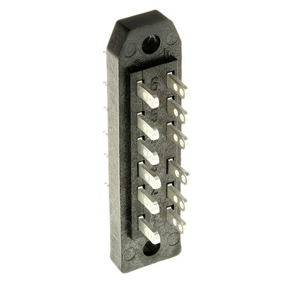 Telegartner J00045A0912, DIN 41622 Connector, Male, 12-Way, 2-Row, Solder, J000