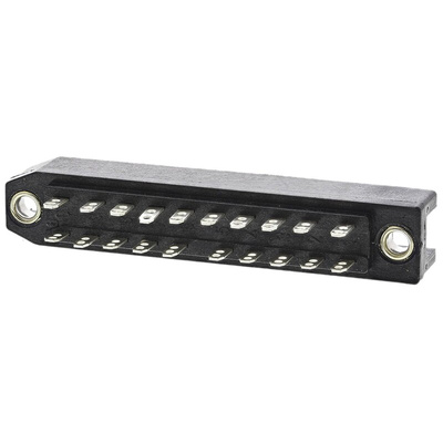 Telegartner J00041A0917, DIN 41622 Connector, Female, 20-Way, 2-Row, Solder, J000