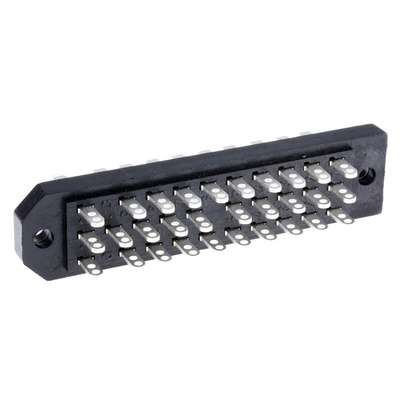 Telegartner J00046A0918, DIN 41622 Connector, Male, 30-Way, 3-Row, Solder, J000