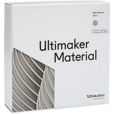 Ultimaker 2.85mm Silver ABS 3D Printer Filament, 750g
