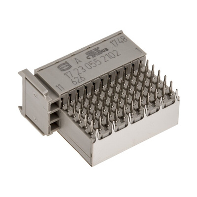 HARTING, Har-Bus HM 2mm Pitch Backplane Connector, Female, Right Angle, 7 Row, 55 Way