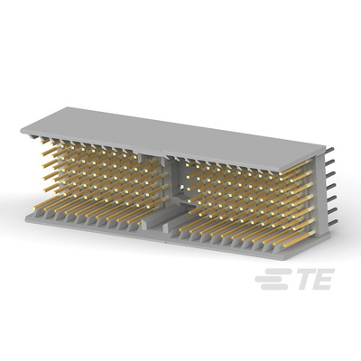 TE Connectivity, ZPACK 2mm Pitch Hard Metric Type A Backplane Connector, Male, Vertical, 22 Column, 7 Row, 154 Way,