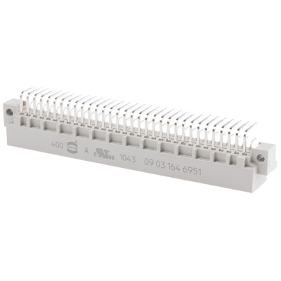 Harting 64 Way 2.54mm Pitch, Type C Class C2, 2 Row, Right Angle DIN 41612 Connector, Plug