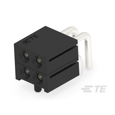 TE Connectivity, ICCON 6.6mm Pitch Power Backplane Power Connector, Socket, Right Angle, 2 Column, 2 Row, 4 Way, 2379