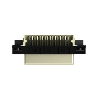 TE Connectivity, 6658751 0.8mm Pitch Connector Backplane Connector, Receptacle, Right Angle, 4 Row, 50 Way, 6658751