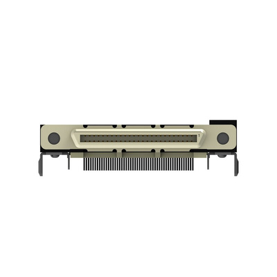 TE Connectivity, 6658751 0.8mm Pitch Connector Backplane Connector, Receptacle, Right Angle, 4 Row, 50 Way, 6658751