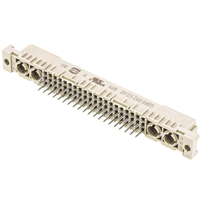 Harting 60 + 4 Way 2.54mm Pitch, Type M Class C2, 3 Row, Straight DIN 41612 Connector, Socket