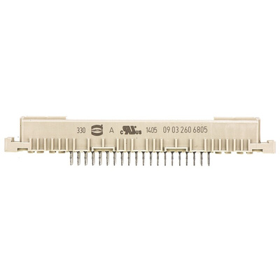 Harting 60 + 4 Way 2.54mm Pitch, Type M Class C2, 3 Row, Straight DIN 41612 Connector, Socket