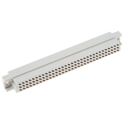 TE Connectivity 96 Way 2.54mm Pitch, Type Wire to Board, 3 Row, Straight DIN 41612 Connector, Socket