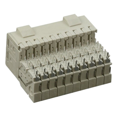TE Connectivity, Z-PACK HM-Zd 2.5mm Pitch High Speed Hard Metric Backplane Connector, Female, Right Angle, 4 Row, 40 Way