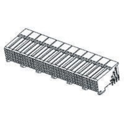 TE Connectivity, Z-PACK 2mm Pitch Futurebus+ Backplane Connector, Female, Right Angle, 4 Row, 48 Way