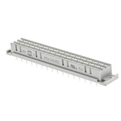 HARTING 48 Way 5.08mm Pitch, Type F Class C2, 3 Row, Straight DIN 41612 Connector, Socket