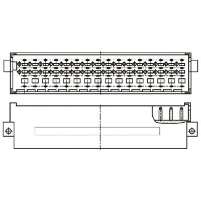 TE Connectivity Eurocard 64 Way 3.81 mm, 5.08 mm Pitch, Type G Class C1, 4 Row, Right Angle DIN 41612 Connector, Plug